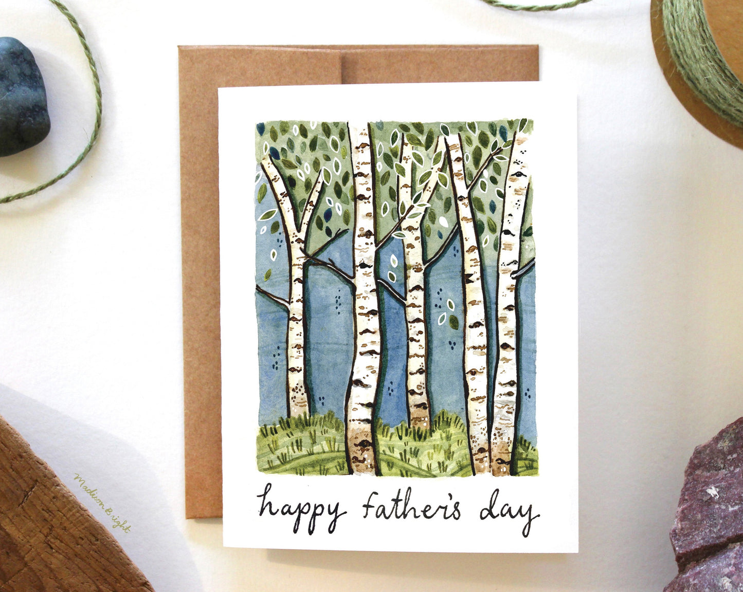 Father's Day Birch Forest - Greeting Card