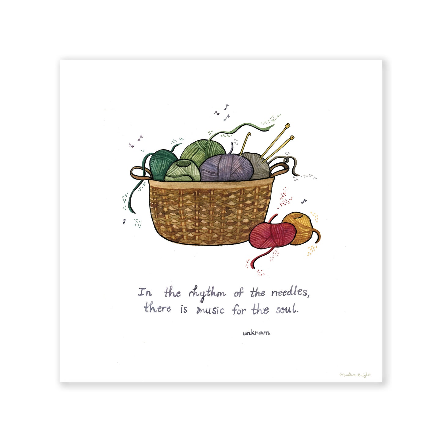 "Rhythm of the Needles" Knitting - Art Print