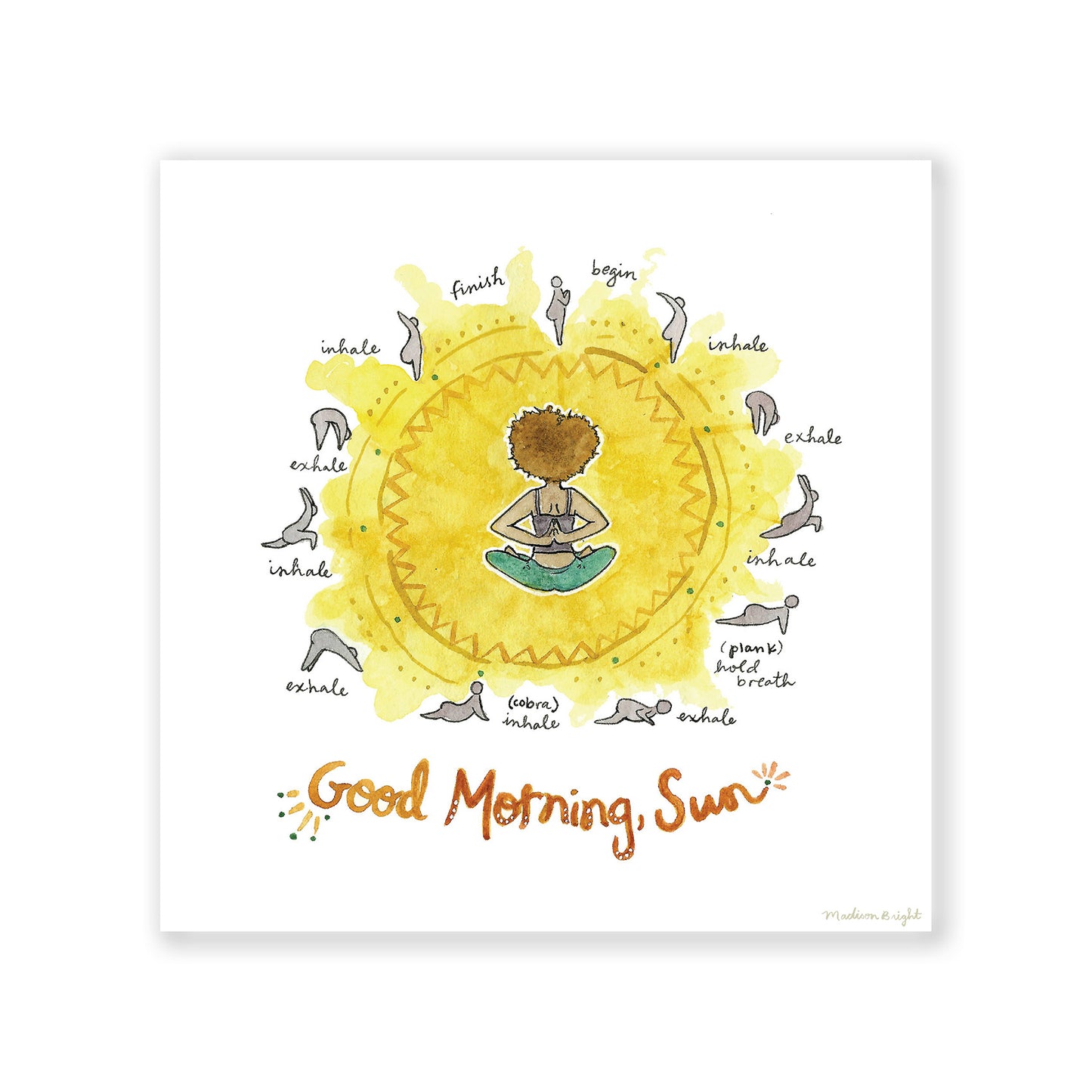 Yoga Sun Salutations - Art Print