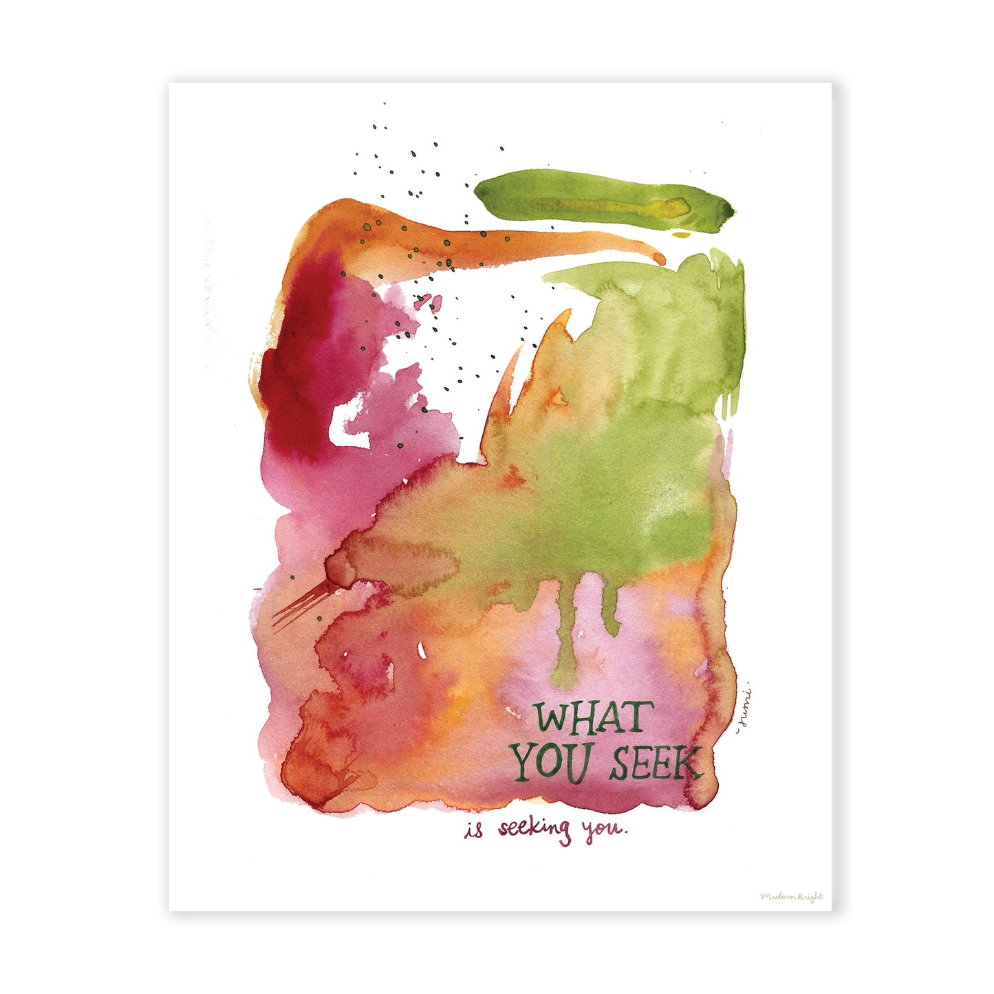 "What You Seek" Rumi Quote - Art Print