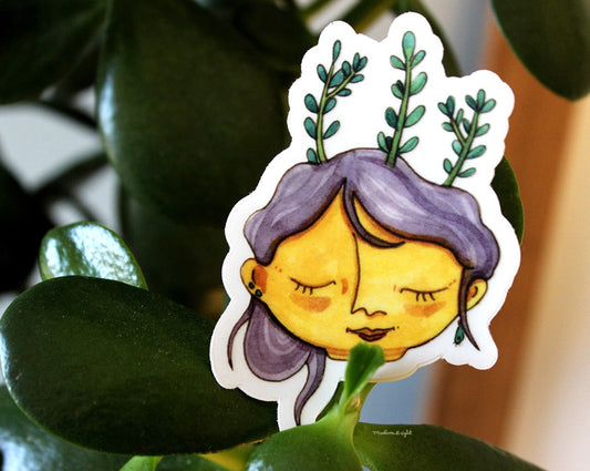 Plant Lady - Clear Waterproof Sticker