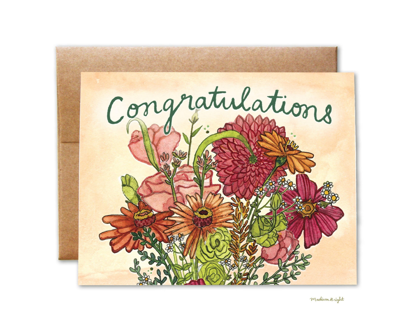 "Congratulations Bouquet" - Greeting Card