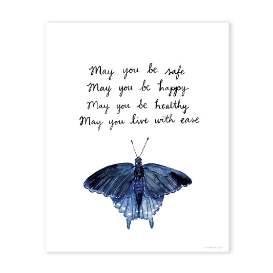 May You Metta Swallowtail Butterfly - Art Print