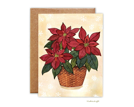 Poinsettia - Holiday Greeting Card