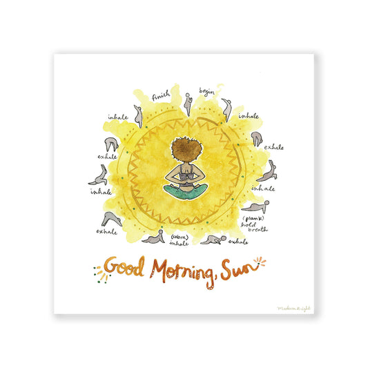 Yoga Sun Salutations - Art Print