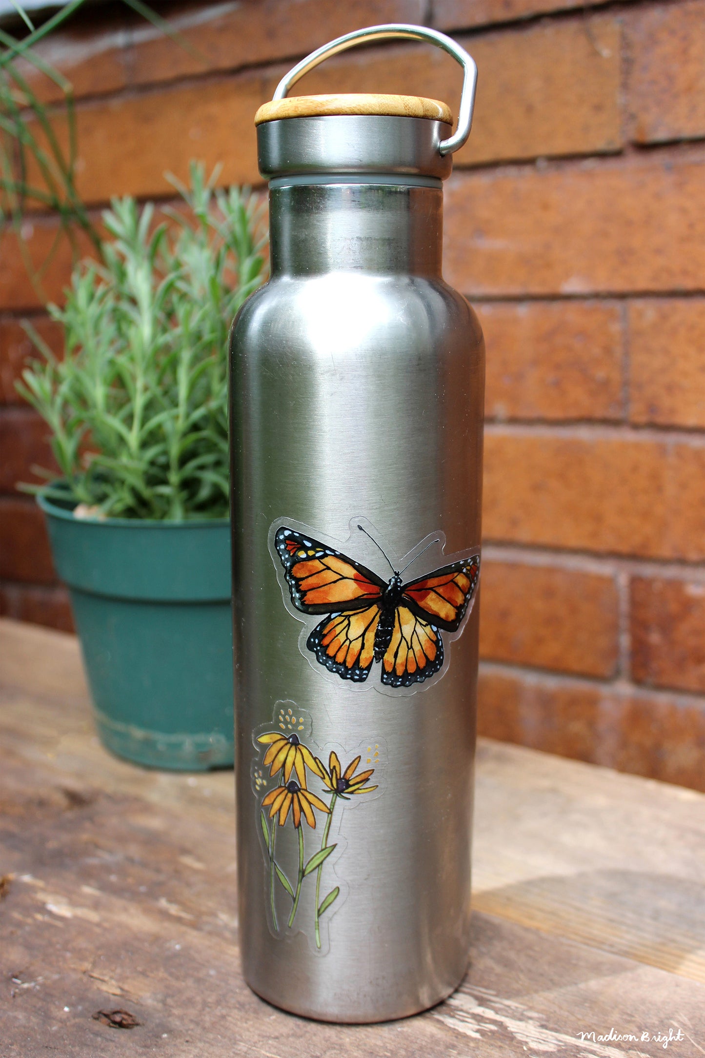 Monarch Butterfly - Clear Waterproof Sticker