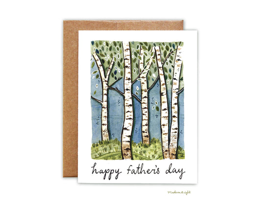 Father's Day Birch Forest - Greeting Card