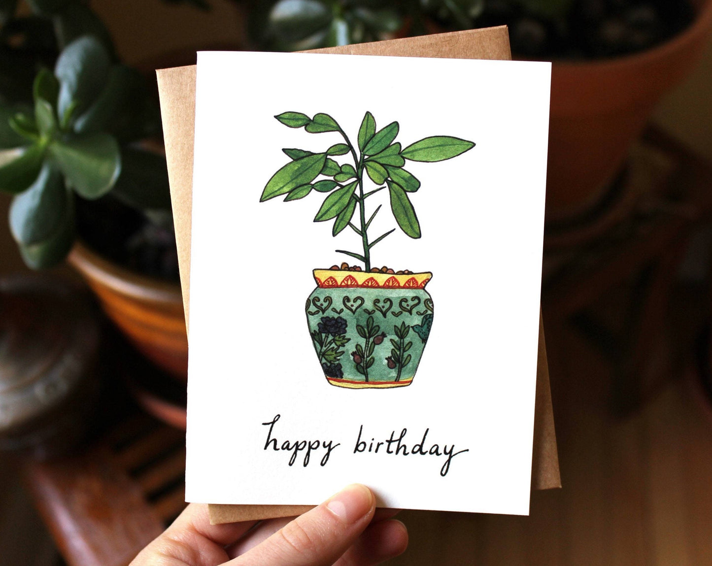 Happy Birthday Houseplant - Greeting Card