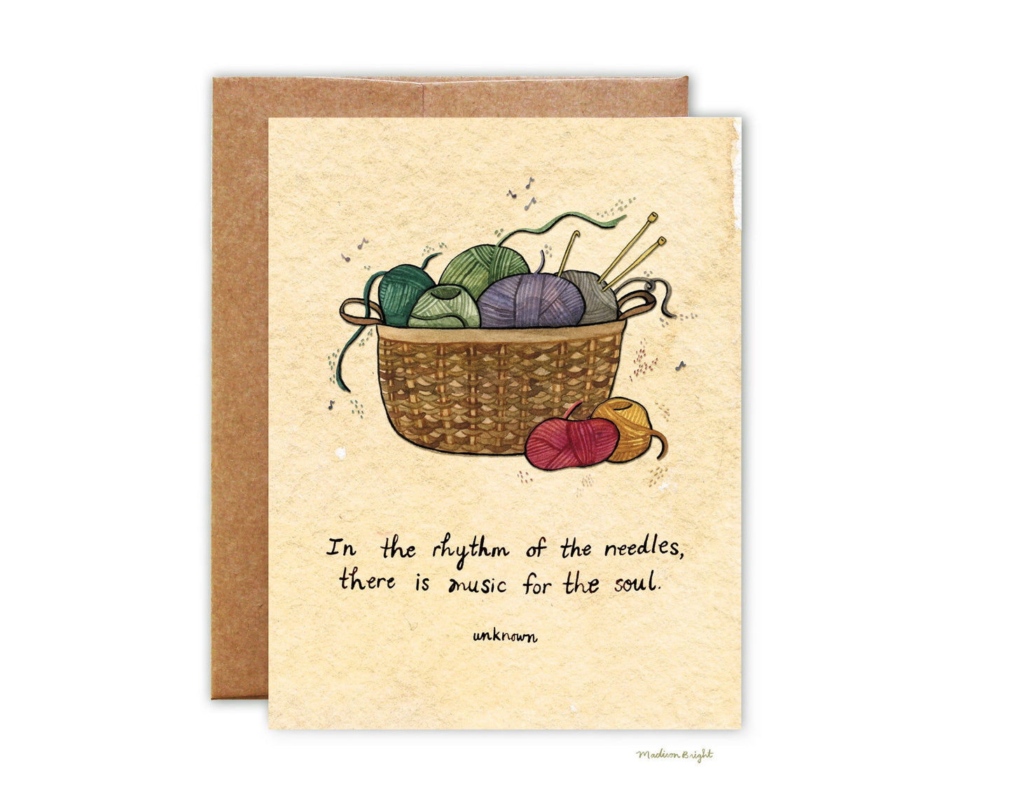 The Rhythm of the Needles - Knitting Greeting Card