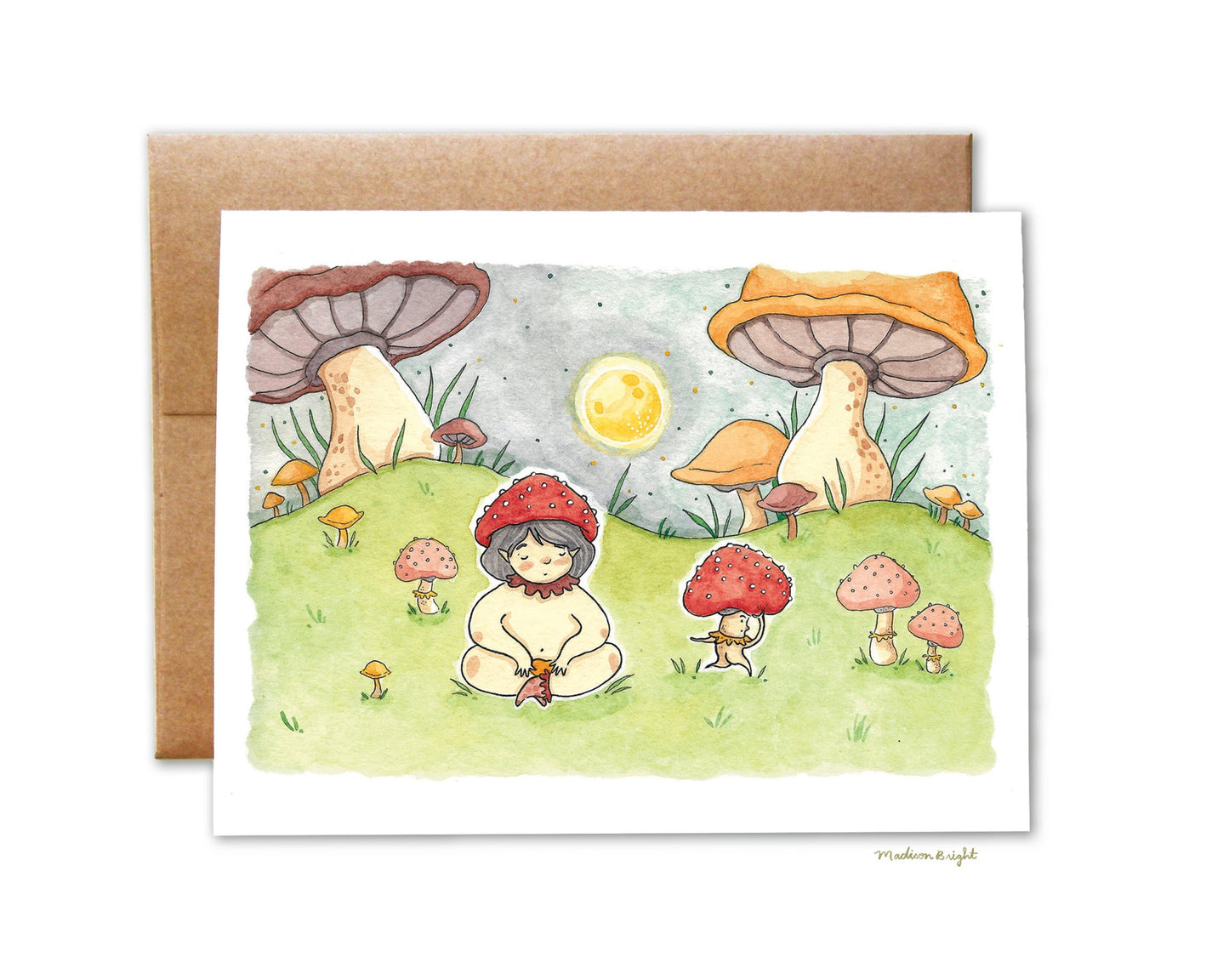 Mushroom Sprite - Greeting Card