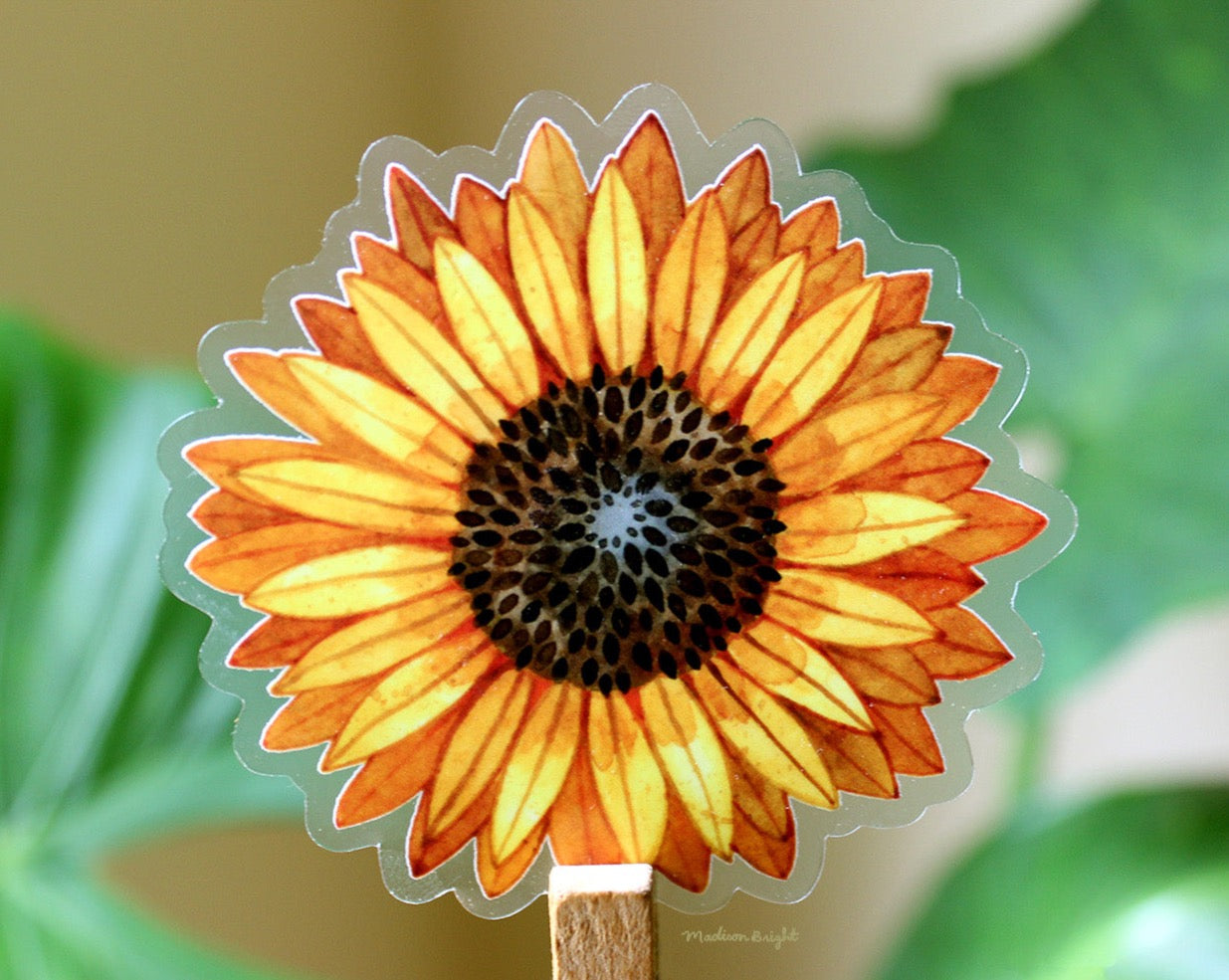 Sunflower - Clear Waterproof Sticker