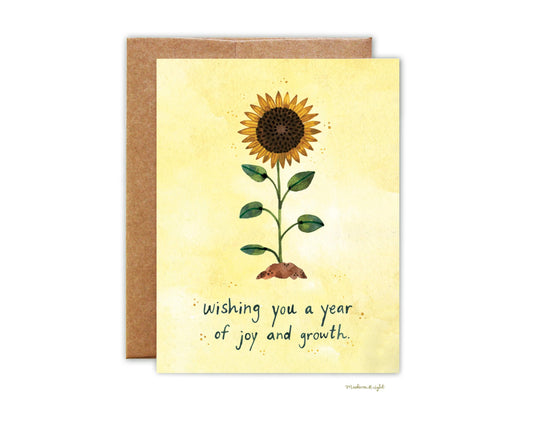 "Wishing You a Year of Joy and Growth" Birthday - Greeting Card