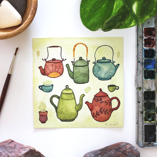 Little Teapots - Original Painting